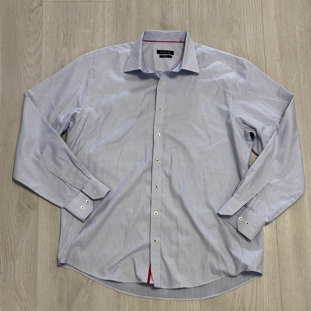 🔥BUNDLESALE Mens XXL Bugatchi Micro-Dot Long-Sleeve Dress Shirt NWOT